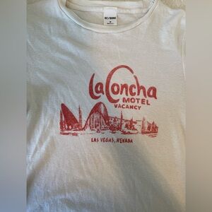 Re/Done Cream shirt with Red Graphic